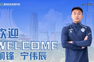 官方：国安旧将宁伟辰加盟中乙球队广西恒宸