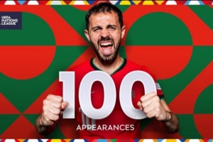 30岁B席达成葡萄牙队100场里程碑：13球28助攻+2019年欧国联冠军