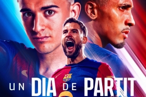 4分领跑！巴萨发布战马洛卡海报：伊尼戈、加维、拉菲尼亚出镜