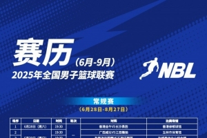 2025年NBL联赛赛程出炉！揭幕战6月28日将在香港修顿球馆拉开战幕