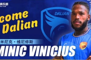 官方：巴西前锋多米尼克-维尼修斯加盟大连鲲城