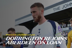 官方：热刺后卫多林顿再次租借加盟苏超球队阿伯丁，租借期1年