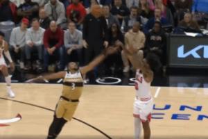 科比·怀特三分不中奇才自己失误 公牛发球不给犯规机会1分险胜