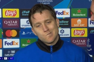 泽林斯基：遗憾进球没帮到球队，虽然2连败但我们的表现一直很好