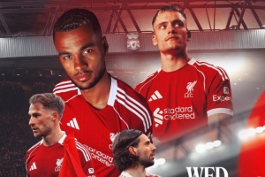 利物浦发布对阵桑德兰海报：维尔茨、加克波、麦卡、索博出镜