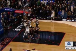 刺激76人新秀埃奇库姆补篮准绝杀勇士！马克西钉板拒绝反绝杀