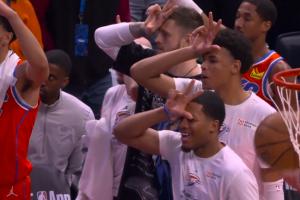 还敢还手？雷霆最后100秒轰了4个三分 分差直接来到26！