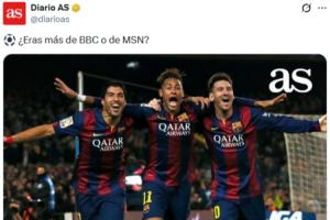 经典PK！阿斯报晒图发问：你更喜欢BBC，还是MSN？