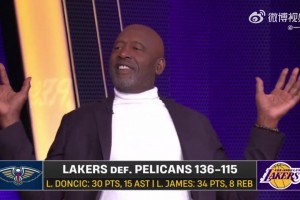 湖人名宿沃西：詹姆斯现在打得很放松，因为场上还有另一个詹姆斯