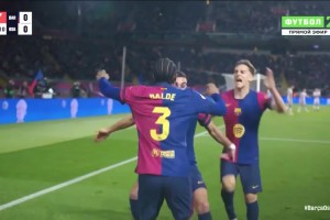 巴萨完美配合破门！德容中路分球巴尔德传中费兰抢点破门！