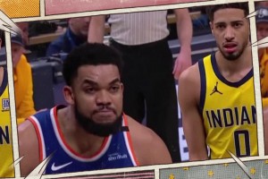 又一幅世界名画？唐斯残暴隔扣2+1反超比分 身后哈利看呆了