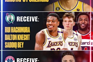 美媒交易模拟：波津77再联手！湖人送出八村、克内克特、克莱伯