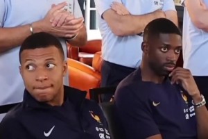 登贝莱拿了欧冠气场十足，国家队开会姆总在一旁像个小弟