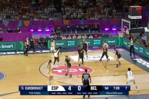 大逆转！女篮欧洲杯决赛西班牙女篮65-67比利时女篮 集锦