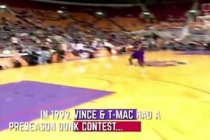 猛龙球迷吃得也太好了吧！猛龙当年队内扣篮大赛，麦迪VS卡特！