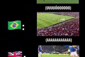 太形象了！在阿根廷巴西英超进球以后，球迷们欢呼声是不一样的！