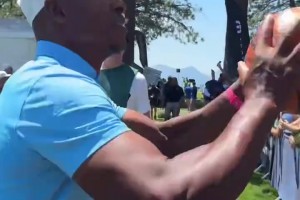 还是宝刀未老啊！卡特&雷阿伦和希尔在高尔夫活动现场投篮~