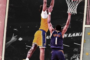 海报级隔扣！海斯今日超高滑翔空接，隔人炸扣布克！